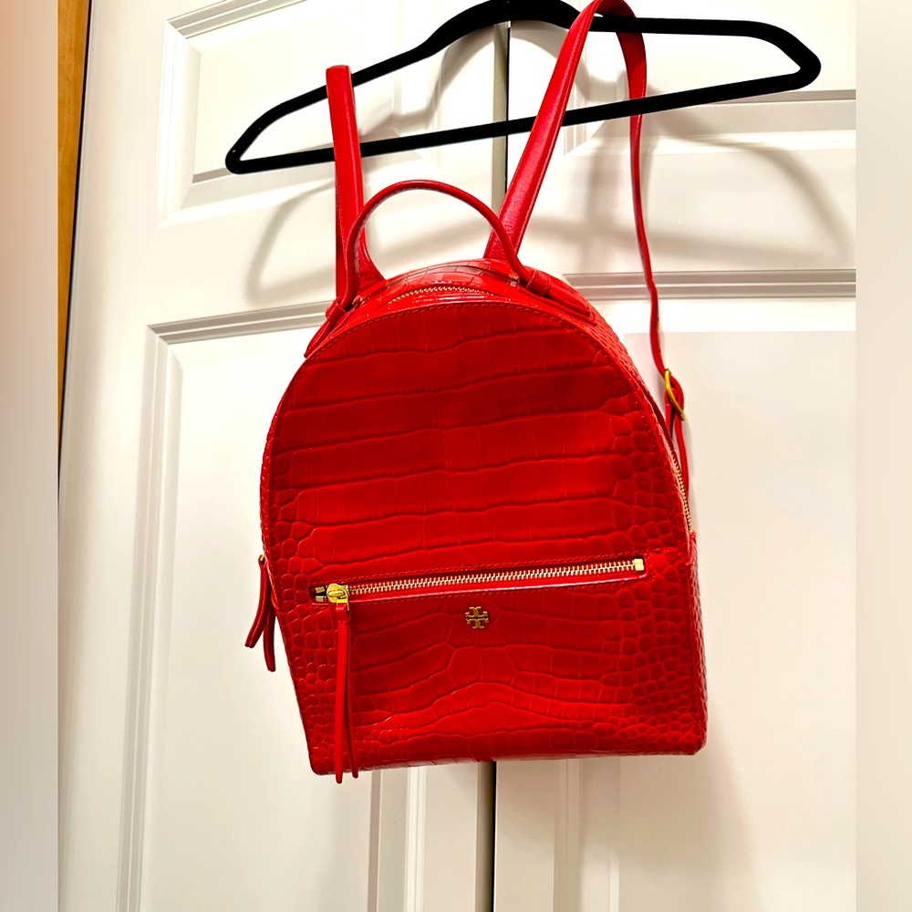 Tory Burch backpack/purse. Red.
